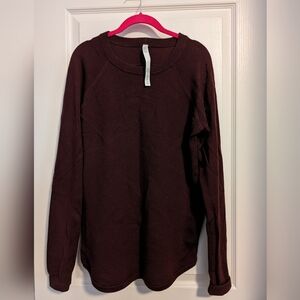 Lululemon Burgundy crewneck cotton sweater